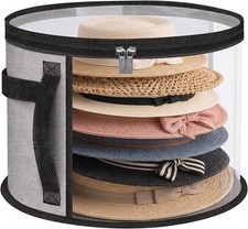Bolsa Organizadora de Sombreros Caja de Almacenamiento para Viaje Armario Gris