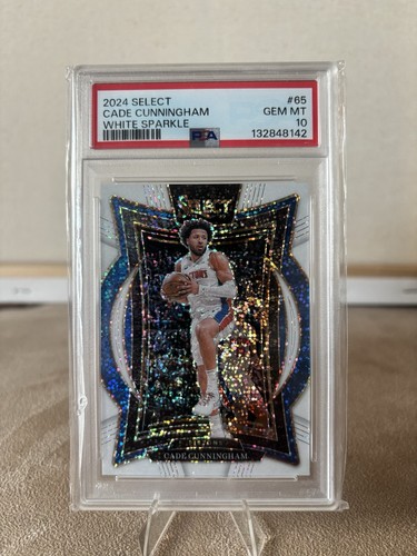 Panini 2024-25 Select Concourse White Sparkle Prizm Cade Cunningham #65 PSA 10