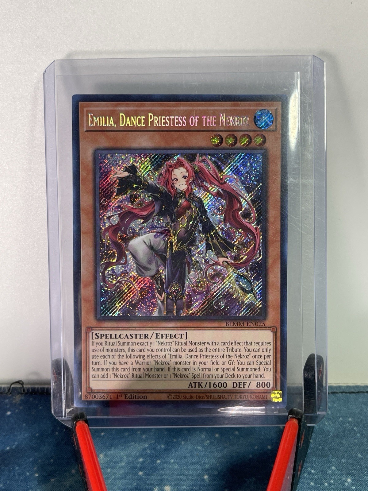 Emilia, Dance Priestess of the Nekroz 1st Edition Secret Rare BLMM-EN025