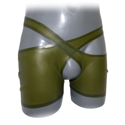 Latex Shorts open cortch in transparent Look Pair (L)