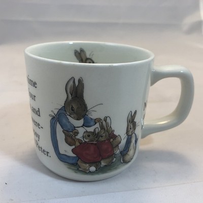 Wedgwood Beatrix Potter Peter Rabbit Cup Mug Flopsy Mopsy Cotton Tail England