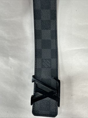 Authentic LOUIS VUITTON LV Initiales Belt Damier Graphite w  display picture 3