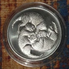 THREE CATS 1 oz 999 Fine Silver Bullion Intaglio Mint NEW Capsule Animal Friends