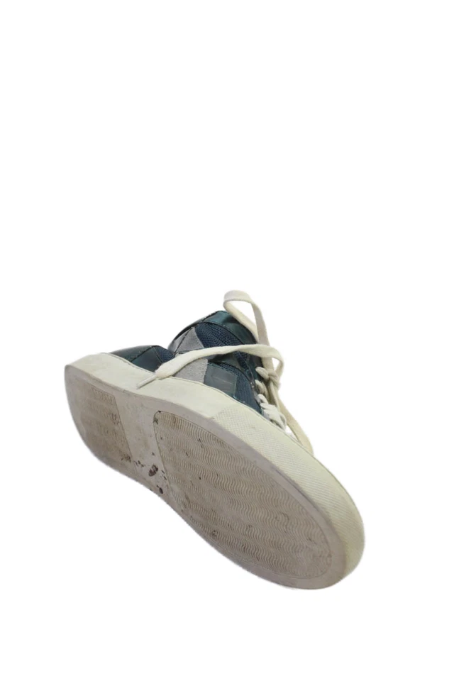 MM6 Maison Margiela 女式金属皮革高帮运动鞋蓝色 38 8 码 — 第 4/4 张图片