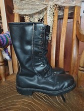 Vintage Military Grade Combat Boots Sz 7 41 Steel Toecap 1980s Black