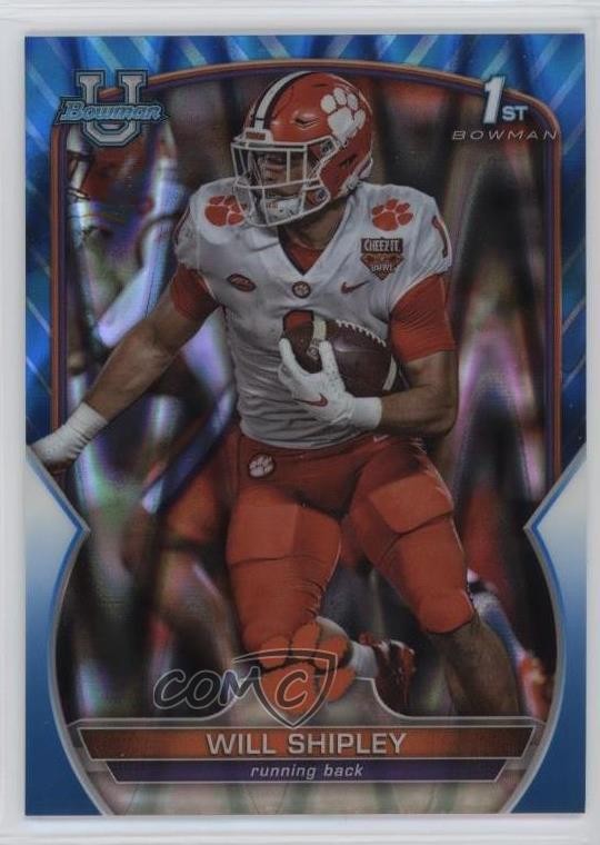 2022 Bowman U Chrome Blue RayWave Refractor 14/199 Will Shipley #73 00y3