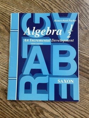 Algebra 1/2 Homeschool Packet 3rd Edition
