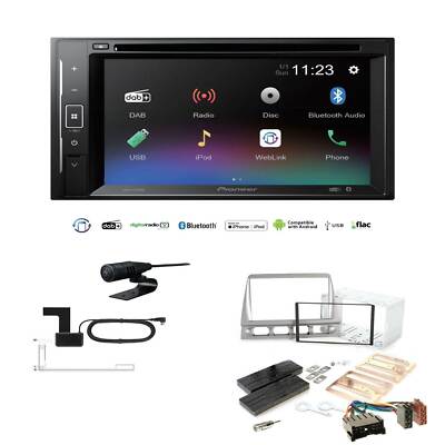 Pioneer Autoradio 2-DIN Bluetooth DVD DAB für KIA Picanto 2004-2007 silber