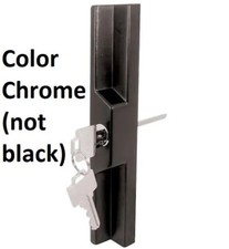 Prime-Line C 1139 Universal Lever Pull and Keyed Patio Sliding Door Lock CHROME