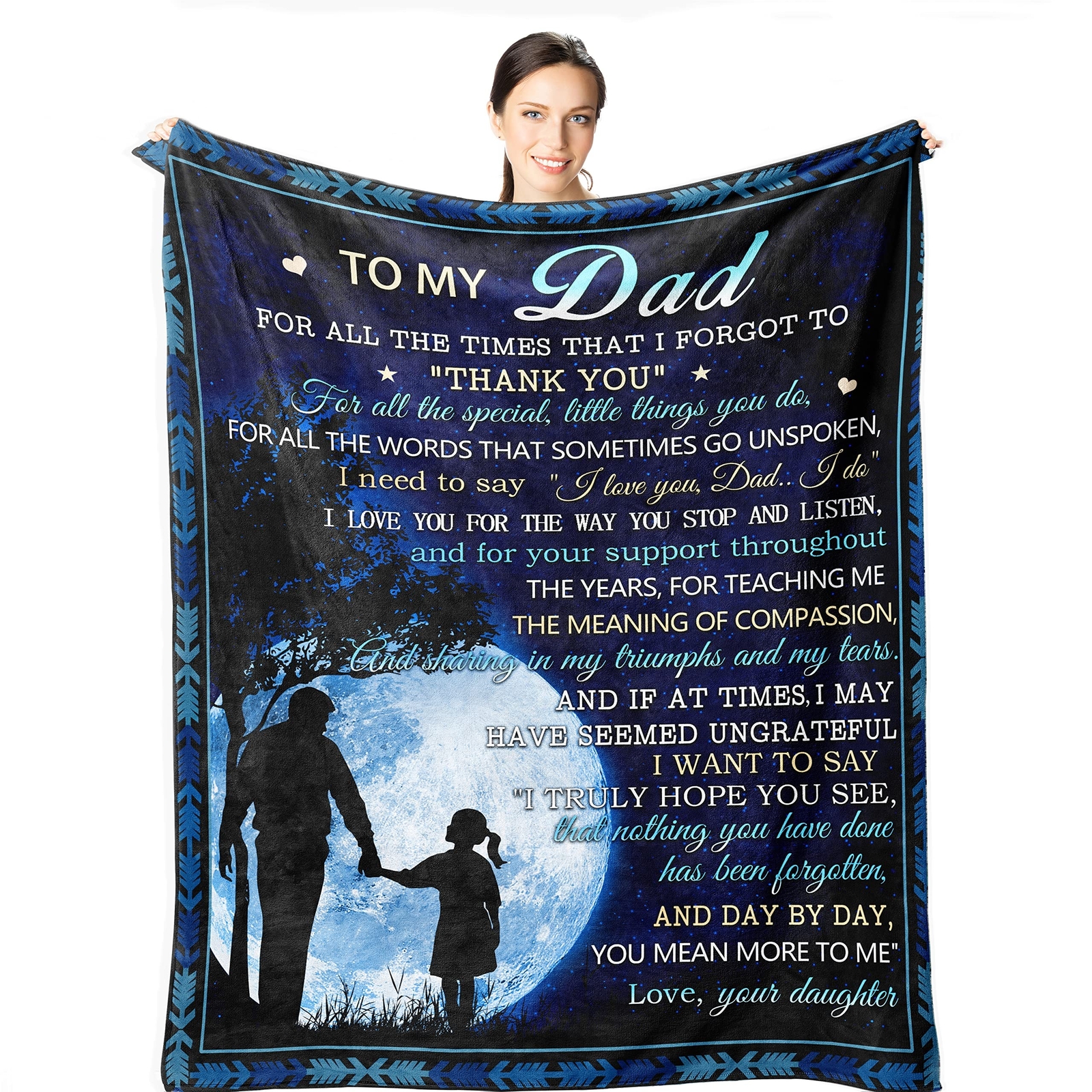 Dad Gifts from Daughter - Dad Blanket from Daughter 60