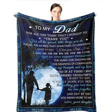 Dad Gifts from Daughter - Dad Blanket from Daughter 60"x50" - Birthday Gifts ...