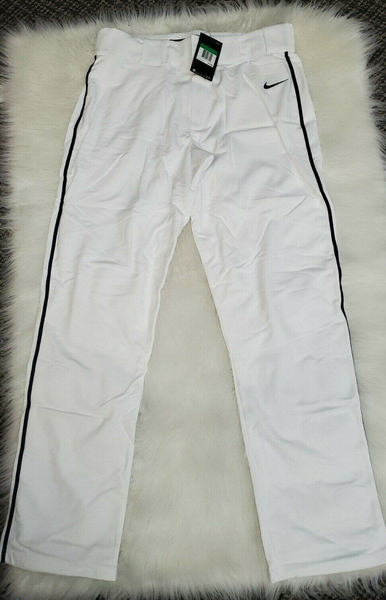 Men`s Nike Baseball Pants size XL New White/Black $45