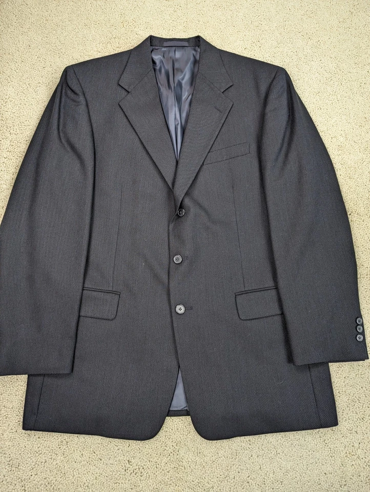 Traje Tallia Uomo Para Hombres 44L 38x31 Azul Lana 2 Piezas Chaqueta Pantalones Vintage Azul Marino EE. UU. Foto 2 de 4