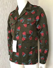 PAUL SMITH STRAWBERRY SKULL MILITARY JACKET SIZE M RETAIL BNWT