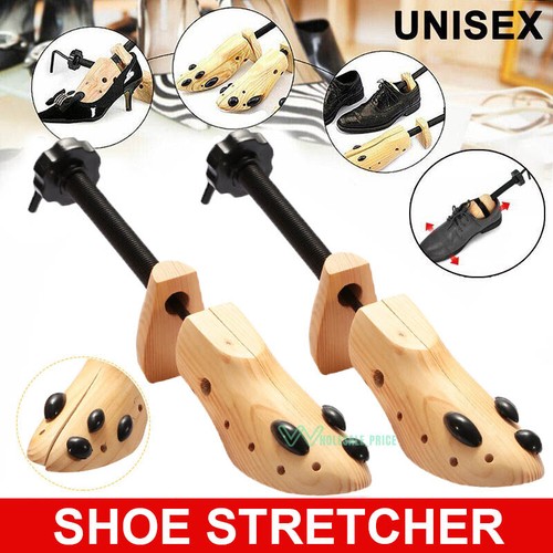 One/Pair 2-Way Wooden Adjustable Shoe Stretcher Boots Expander Men Women 5-13 US