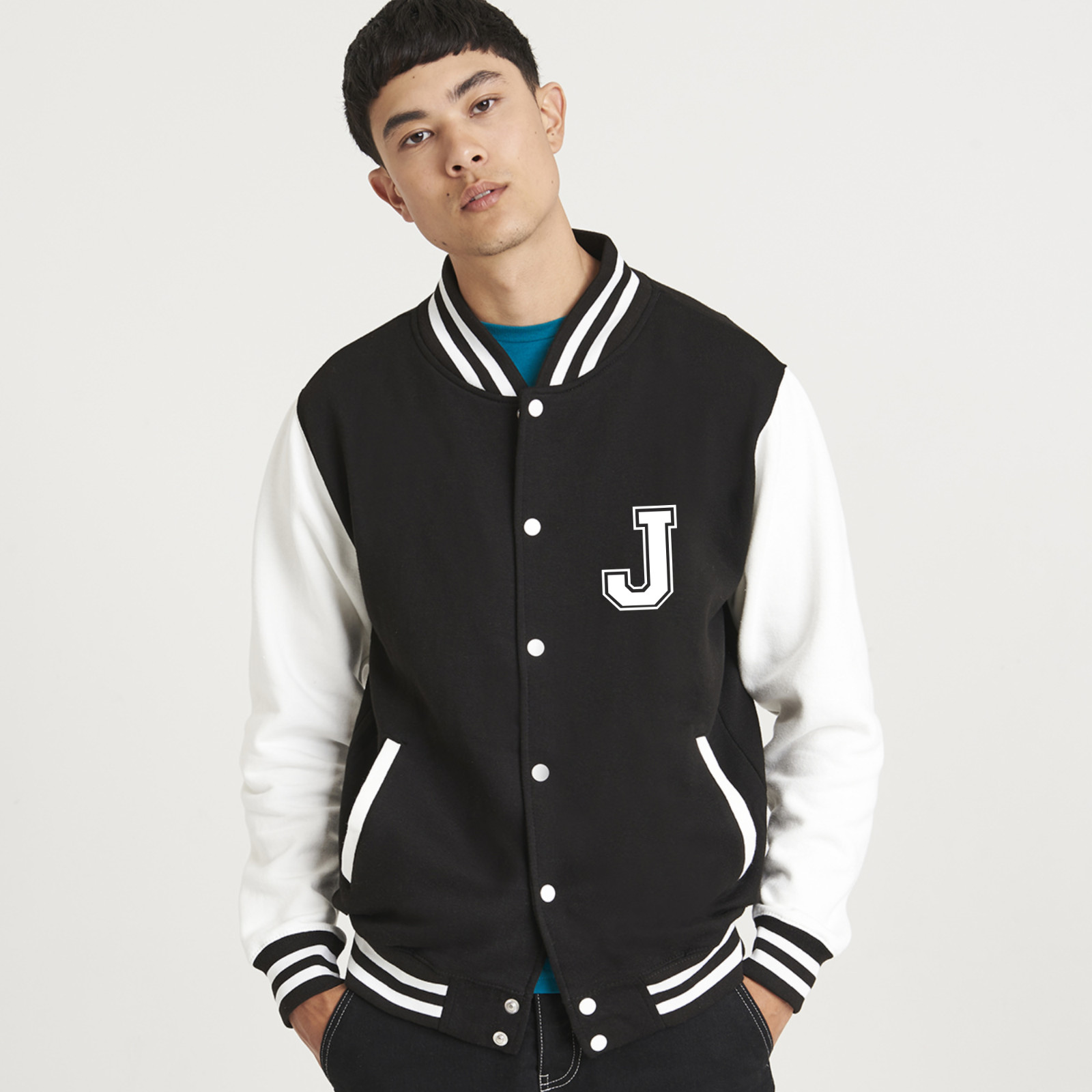 Personalised Initials Unisex Adult Varsity Jacket Custom Monogram College Jacket image 6