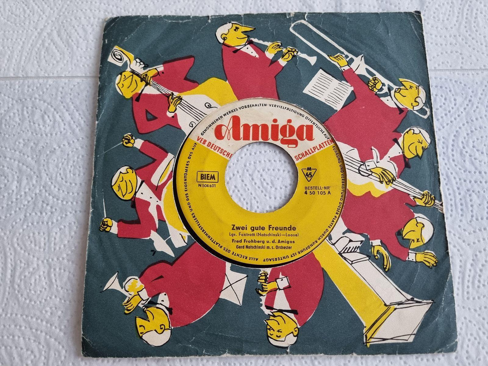 7"" Single Fred Frohberg/ Helga Brauer - Zwei gute Freunde Vinyl Amiga