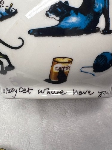 Teapot Cardew Design 2004 Pussy Cat Where Have You been Cat lover 6 Cup Lidded - Picture 8 of 12