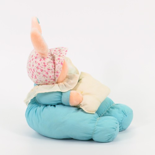 Juguete de peluche vintage de conejo creaciones de Pascua gorro hinchado rosa azul juguete de peluche - Imagen 16 de 24