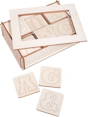 Rayher 62828000 Letters Wood, Fsc100%