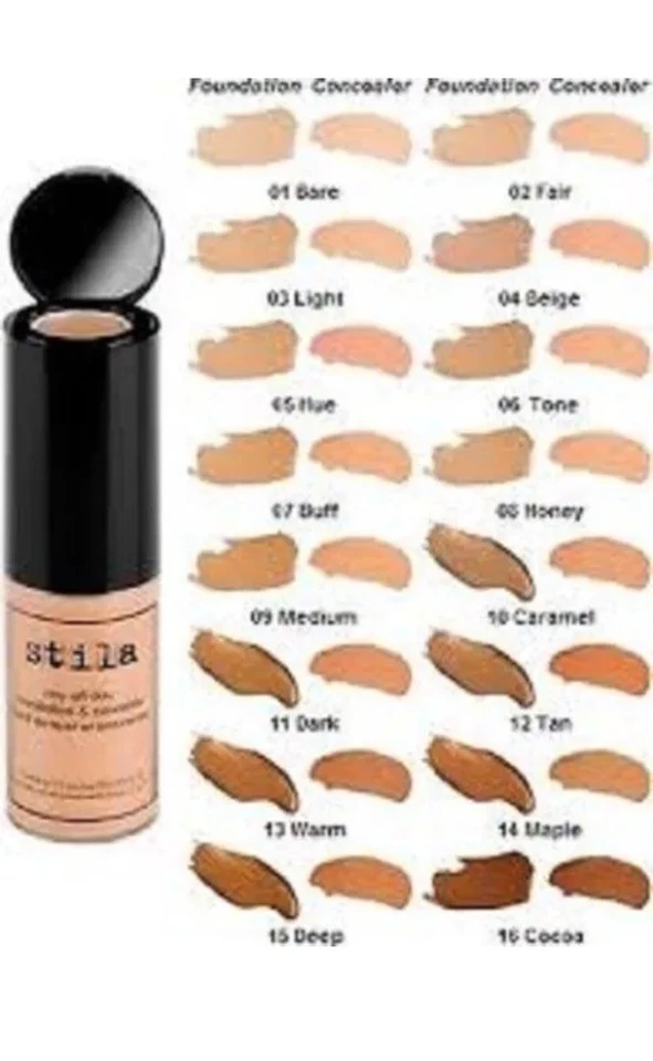 2 Stila Stay All Day Liquid Foundation Concealer & Brush Kit 8 Honey 1 Oz - Image 3 of 4