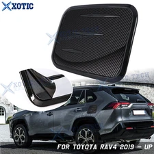 Carbon Fiber ABS Exterior Rear Fuel Gas Tank Cap Decor Cover For Toyota RAV4 19+
