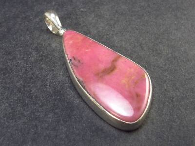 Amazing Landscape Rhodonite Silver Pendant From Russia - 2.3'' - 13.0 Grams