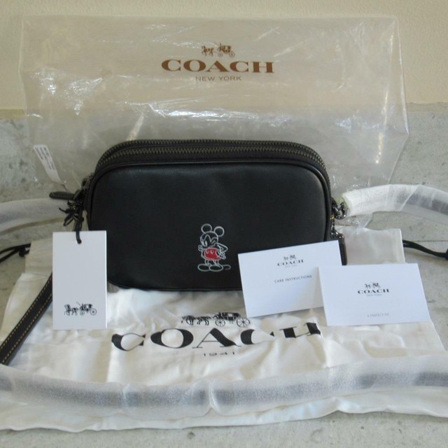 Disney X Coach 1941 Le Mickey Crossbody Clutch Glovetanned Leather For Sale Online Ebay