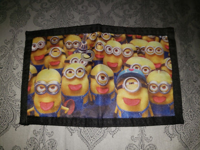 Rare Minions Bifold Wallet Black with Multi Print Despicable Me 3