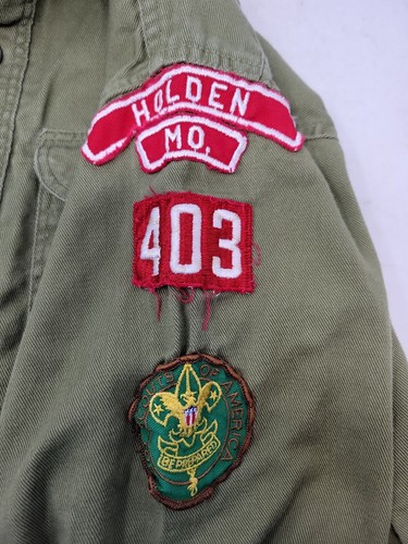 Vintage Lot Boy Scouts Collarless Green Shirts/Patches/Mirror Holden Missouri - Picture 4 of 24