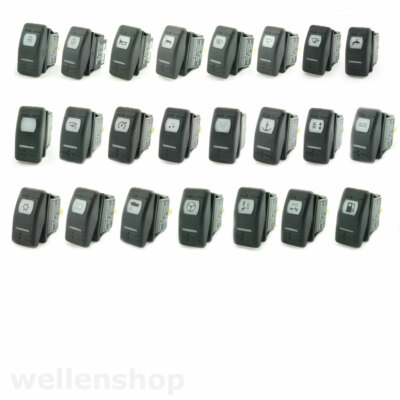 12Volt LED Kippschalter & Symbol Panel Schalter Schaltsymbol Bedienpanel Boot 