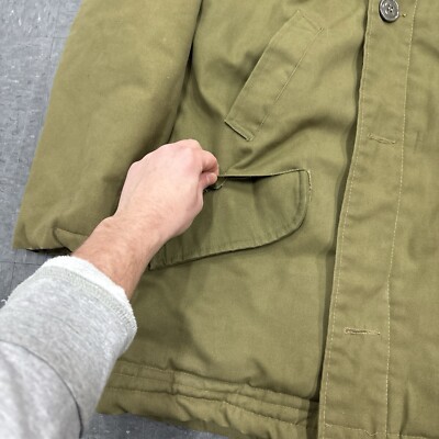 US Military Vintage 1950s Zip Hood Civilian B-9 Parka Jacket Mens