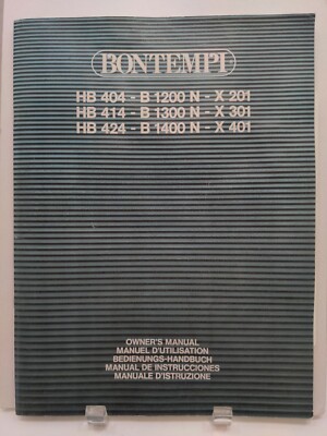 Bontempi HB 404 414 424 Keyboard Owners Manuel                               M19