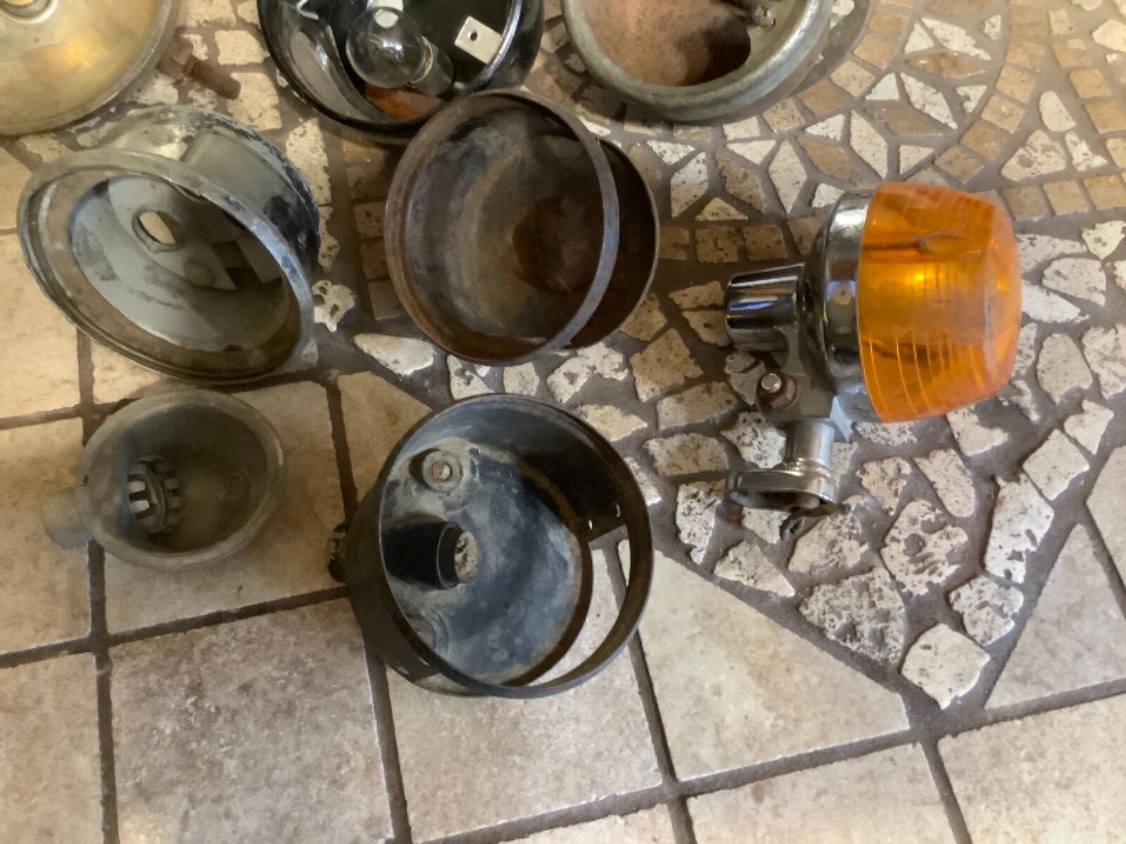 AUTO light TRUCK used lamp Parts LOT turn tail PLATE vintage KD 216 s&m