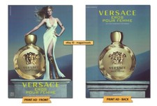 VERSACE Fragrances 2-Page MAGAZINE PRINT AD 2014 LARA STONE tight dress cleavage
