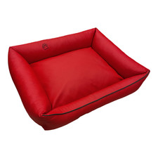 Dog Bed Dog Basket Dog Cushion Dog Sofa Bed Leatherette Basket Bed XL Red