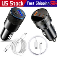 30W Fast Charge USB Type-C Car Charger Adapter For iPhone15 14 13 12 Pro Max lot
