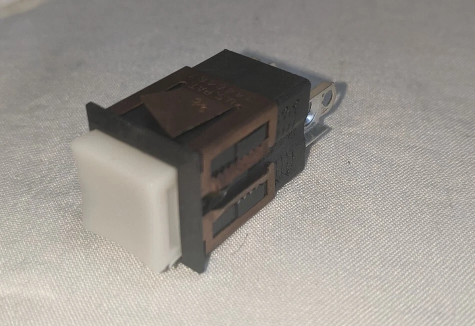 Nuevo pulsador cuadrado blanco momentáneo Switchcraft US-05-1 Foto 2 de 4