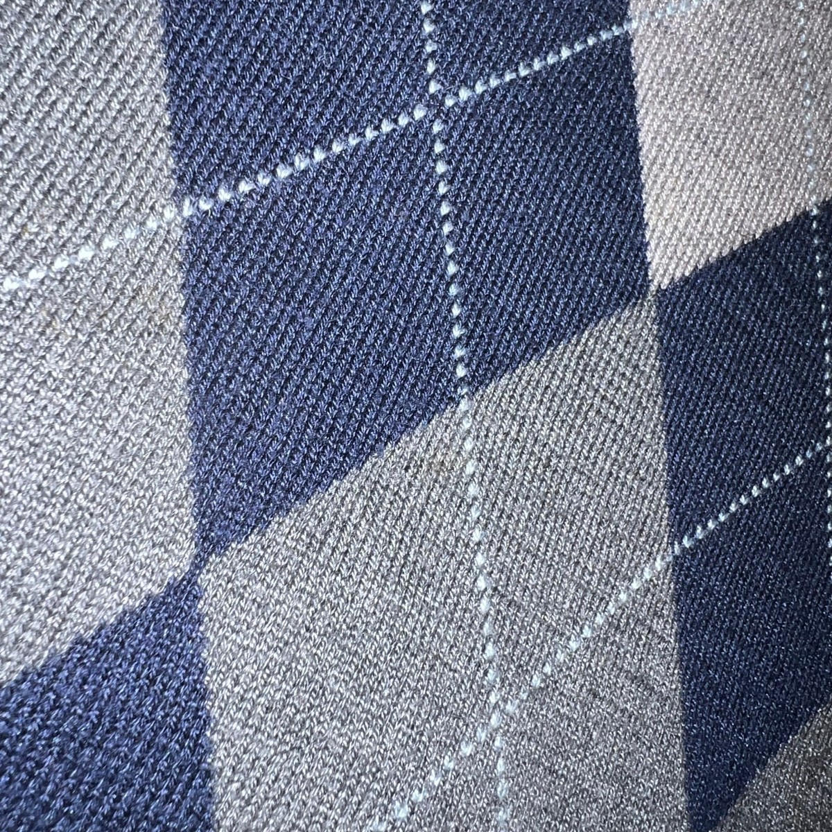 Gilet Banana Republic - Motif Argyle Bleu Marine - Taille XL - Mélange Cachemire - Neuf