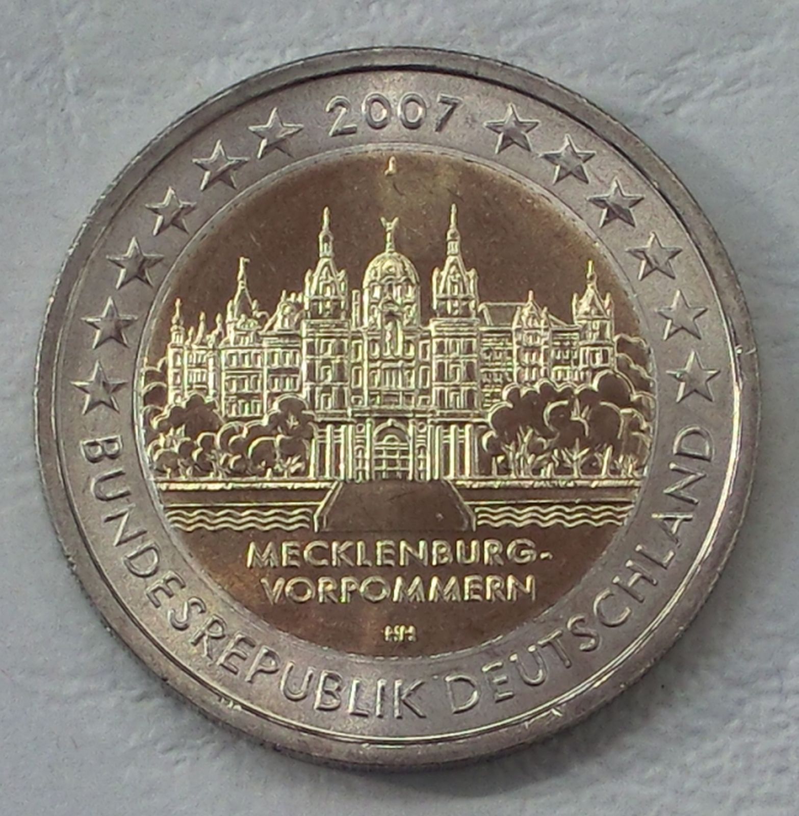 2 Euro Monnaie commémorative Allemagne 2007 Mecklembourg Schwerin Schloss