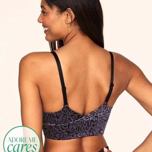 Adore me Kali Contour purple black leopard size small low impact - Image 3 of 4