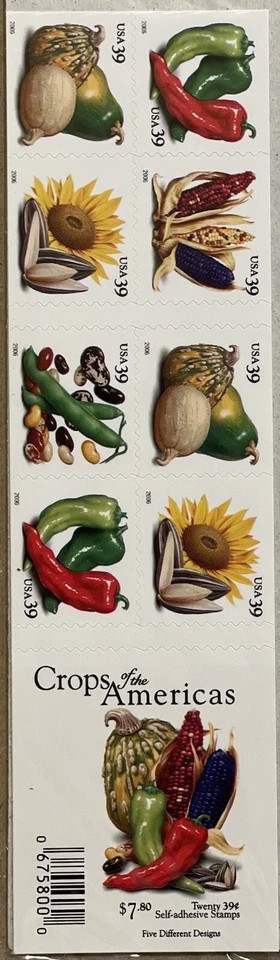 US BOOKLET PANES SCOTT #4012b CROPS OF THE AMERICAS 2006 MNH PANE OF 20 - Image 2 of 4