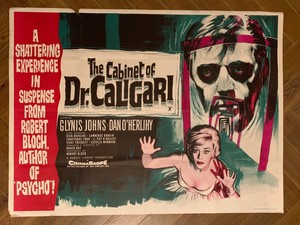 Original Vintage Film Poster Cabinet Of Dr Caligari Uk Quad Very Good Ebay