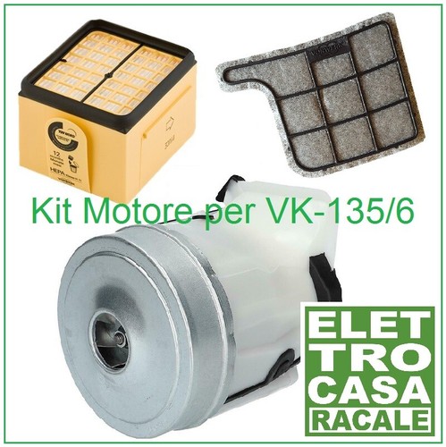 MOTORE ORIGINALE NUOVO per FOLLETTO VORWERK VK135 VK136 900W KIT FILTRI +  FILTRO | eBay