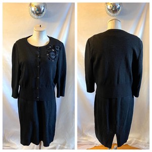 knitted dress and cardigan set