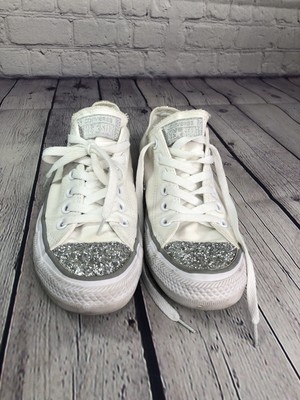 white converse glitter toe