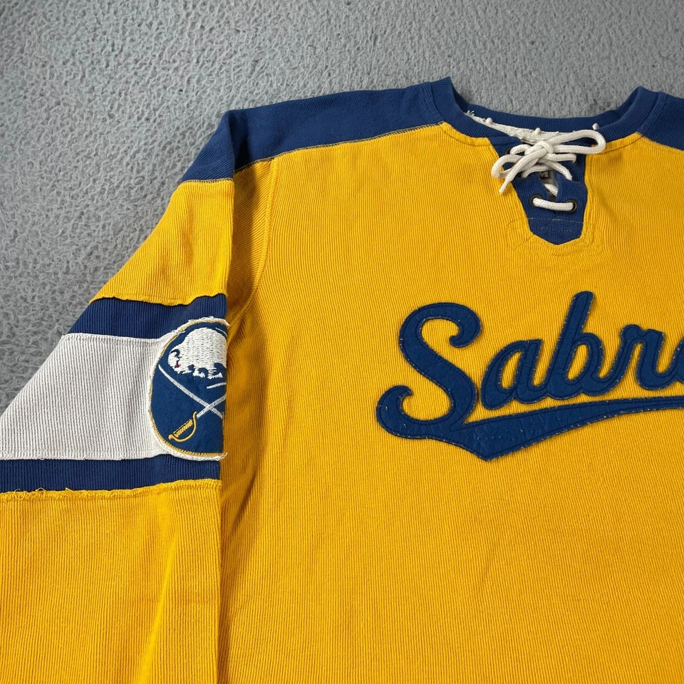 Camiseta deportiva de hockey Buffalo Sabres larga Slv camisa profesional ok'd clásica retro estilo vintage Foto 2 de 4