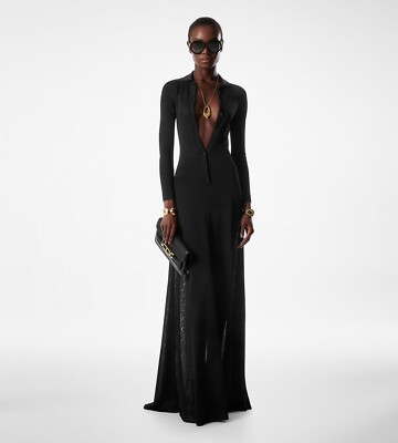 S- Tom Ford SLINKY VISCOSE KNIT POLO EVENING DRESS - BNWT - RRP$4,100 AUD