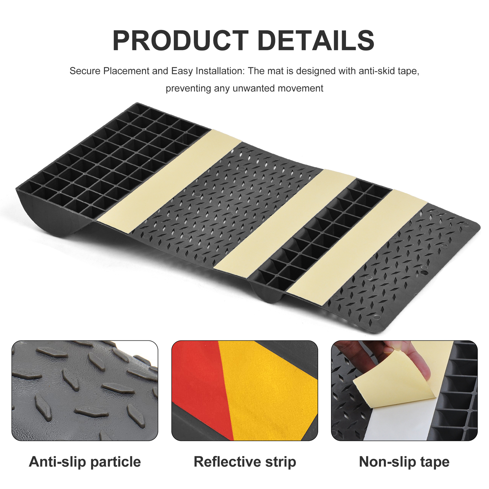 Park Right Parking Mat Garage Wheel Stop Car Wheel Stopper Block Trailer Tire