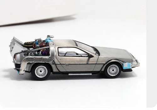 DMC 1/64 Escala Regreso al Futuro DeLorean Time Machine DMC122 Diecast Car Model - Imagen 3 de 7